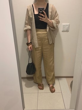 「PUBLIC TOKYO（パブリックトウキョウ）のアイテム（シャツ/ブラウス）」を使った、SKさん（レディース・160cm）の夏コーディネート