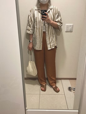 「アイテム（リング、ホワイト系）」を使った、SKさん（レディース・159cm）の夏コーディネート