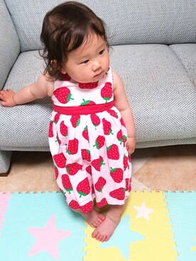 「Carter's（カーターズ）のアイテム（ワンピース/ドレス）」を使った、rin-jumpさん（キッズ・80cm）の夏コーディネート