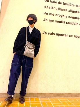 「niko and...（ニコアンド）のペインターデニムパンツ（デニムパンツ）」を使った、壊れたおもちゃさん（メンズ・186cm）の秋コーディネート