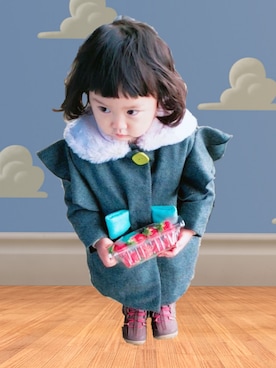 「unica（ユニカ）のアイテム」を使った、ARUさん（キッズ・80cm）の冬コーディネート