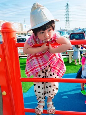 「TATAMI（タタミ）のアイテム」を使った、ARUさん（キッズ・90cm）の春コーディネート