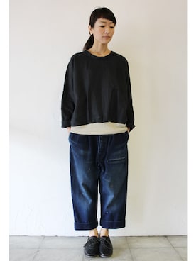 「FUNSET OF ART（ファンセットオブアート）のアイテム（パンツ）」を使った、SuKiMaさん（レディース・161cm）の冬コーディネート