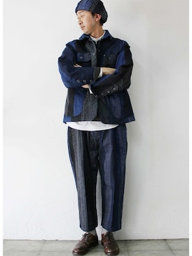 「FUNSET OF ART（ファンセットオブアート）のアイテム」を使った、SuKiMaさん（メンズ・177cm）の春コーディネート