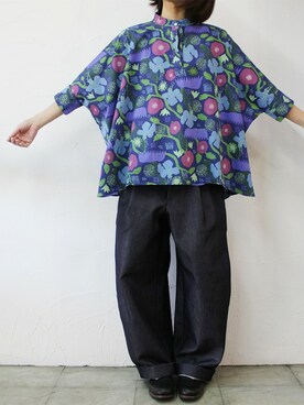 「ASEEDONCLOUD（アシードンクラウド）のアイテム（パンツ）」を使った、SuKiMaさん（レディース・161cm）の春コーディネート
