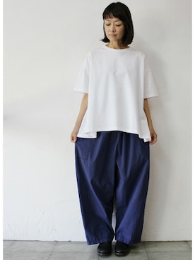 「homspun（ホームスパン）のアイテム（チノパンツ）」を使った、SuKiMaさん（レディース・161cm）の春コーディネート