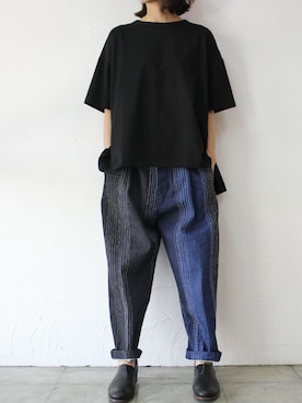 「FUNSET OF ART（ファンセットオブアート）のアイテム」を使った、SuKiMaさん（レディース・161cm）の夏コーディネート