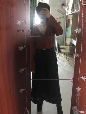 「アイテム（その他トップス、ブラウン系）」を使った、Baybaylee_さん（レディース・160cm）の春コーディネート