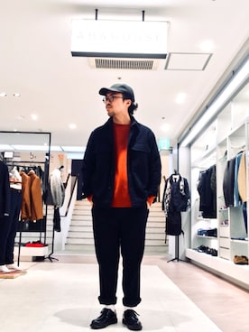 「ハロウィン」｜「アイテム（ブルゾン）」を使った、戸村 泰輔さん（メンズ・171cm）の秋コーディネート