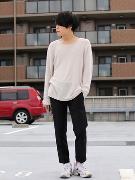 「GIVENCHY（ジバンシイ）のアイテム（スラックス）」を使った、りょーたさん（メンズ・169cm）の秋コーディネート