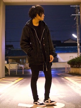 「soe（ソーイ）のアイテム（ブルゾン）」を使った、りょーたさん（メンズ・169cm）の冬コーディネート