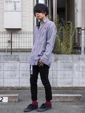 「GITMAN BROS.（ギットマンブラザーズ）のアイテム」を使った、りょーたさん（メンズ・169cm）の夏コーディネート