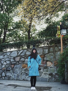 「UNIQLO（ユニクロ）のWOMEN ウルトラストレッチジーンズ（デニムパンツ）」を使った、WillowPatternさん（レディース・166cm）の冬コーディネート