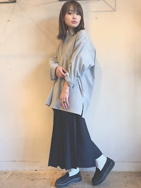 「tac:tac（タクタク）のアイテム」を使った、米沢 真亜さん（レディース・155cm）の冬コーディネート