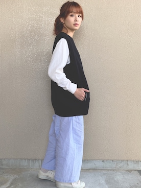 「DOEK（ドゥック）のアイテム」を使った、米沢 真亜さん（レディース・155cm）の春コーディネート