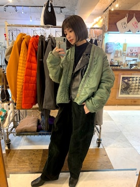 「SUPP.（サップ）のアイテム」を使った、米沢 真亜さん（レディース・155cm）の冬コーディネート