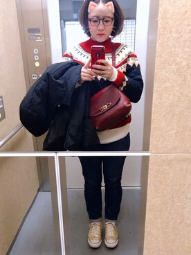 「JOURNAL STANDARD relume（ジャーナルスタンダード　レリューム）のアイテム（ダウンジャケット/コート）」を使った、akiko.iさん（レディース・157cm）の冬コーディネート