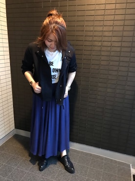 「リバーシブル」｜「アイテム（マウンテンパーカー）」を使った、asamiさん（レディース・165cm）の夏コーディネート