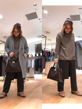 「URBAN RESEARCH（アーバンリサーチ）のアイテム（チェスターコート）」を使った、asamiさん（レディース・165cm）の秋コーディネート