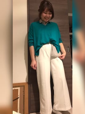 「ENFOLD（エンフォルド）のアイテム（ニット/セーター）」を使った、asamiさん（レディース・165cm）の冬コーディネート