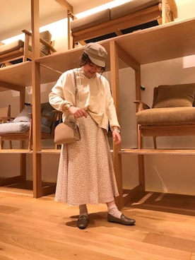 「RODE SKO」｜「アイテム（キャスケット）」を使った、asamiさん（レディース・165cm）の冬コーディネート