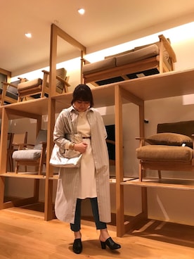 「アーバンリサーチ」｜「アイテム（シャツワンピース）」を使った、asamiさん（レディース・165cm）の春コーディネート