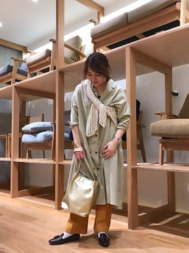 「アーバンリサーチ」｜「アイテム（シャツワンピース）」を使った、asamiさん（レディース・164cm）の春コーディネート