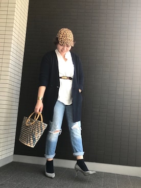 「アイテム（パンプス、グレー系）」を使った、asamiさん（レディース・164cm）の春コーディネート