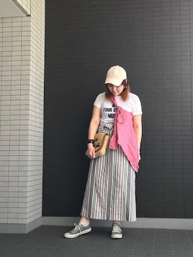 「ユナイテッドアローズ」｜「アイテム（キャップ）」を使った、asamiさん（レディース・164cm）の夏コーディネート