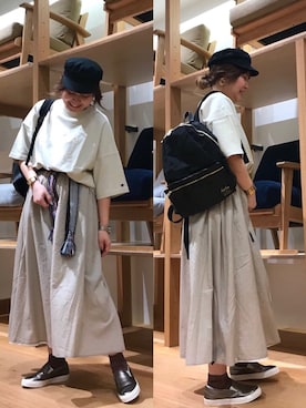 「アーバンリサーチ」｜「アイテム（スリッポン）」を使った、asamiさん（レディース・164cm）の夏コーディネート