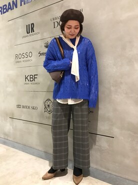 「KBF+」｜「アイテム（帽子）」を使った、asamiさん（レディース・164cm）の秋コーディネート