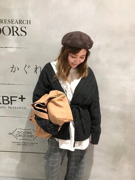 「KBF+」｜「アイテム（帽子）」を使った、asamiさん（レディース・164cm）の秋コーディネート
