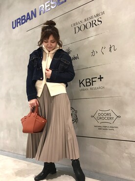 「KBF+」｜「アイテム（デニムジャケット）」を使った、asamiさん（レディース・164cm）の秋コーディネート