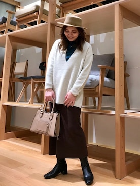 「KBF+」｜「アイテム（帽子）」を使った、asamiさん（レディース・164cm）の秋コーディネート
