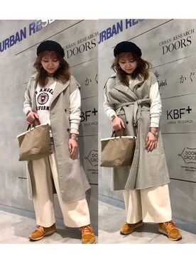 「KBF+」｜「アイテム（スウェット）」を使った、asamiさん（レディース・164cm）の秋コーディネート