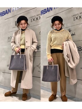 「トート」｜「アイテム（ジャケット/アウター）」を使った、asamiさん（レディース・164cm）の秋コーディネート