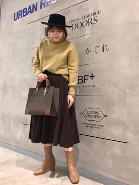 「KBF+」｜「アイテム（帽子）」を使った、asamiさん（レディース・164cm）の冬コーディネート