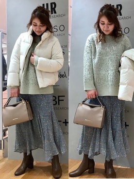 「KBF+」｜「アイテム（ジャケット/アウター）」を使った、asamiさん（レディース・164cm）の冬コーディネート