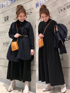 「KBF+」｜「アイテム（ブーツ）」を使った、asamiさん（レディース・164cm）の冬コーディネート