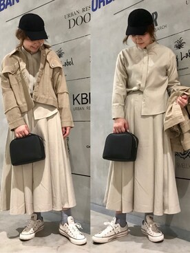 「KBF+」｜「アイテム（ジャケット/アウター）」を使った、asamiさん（レディース・164cm）の冬コーディネート