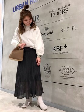 「KBF+」｜「アイテム（ブーツ）」を使った、asamiさん（レディース・164cm）の冬コーディネート