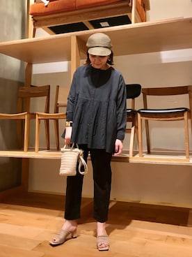 「アイテム（キャスケット）」を使った、asamiさん（レディース・164cm・30代）の春コーディネート