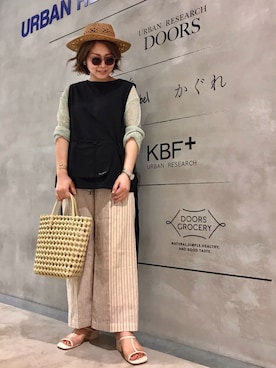「KBF+」｜「アイテム（帽子）」を使った、asamiさん（レディース・164cm）の夏コーディネート
