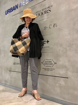 「KBF+」｜「アイテム（帽子）」を使った、asamiさん（レディース・164cm）の夏コーディネート