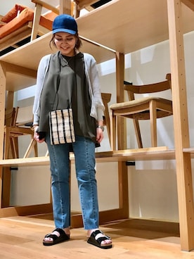 「KBF+」｜「アイテム（帽子）」を使った、asamiさん（レディース・164cm）の夏コーディネート