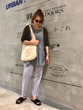 「URBAN RESEARCH（アーバンリサーチ）のアイテム（サングラス）」を使った、asamiさん（レディース・164cm）の夏コーディネート