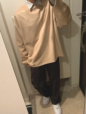 「LILL（リル）のアイテム（Tシャツ/カットソー）」を使った、こぱやさん（メンズ・172cm）の春コーディネート