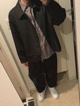 「HARE（ハレ）のアイテム（ジャケット/アウター）」を使った、こぱやさん（メンズ・172cm）の春コーディネート