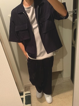 「LILL（リル）のアイテム（Tシャツ/カットソー）」を使った、こぱやさん（メンズ・172cm）の春コーディネート
