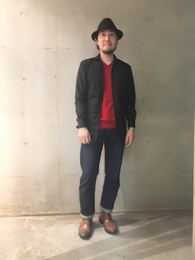 「RALPH LAUREN（ラルフ ローレン）のアイテム（シャツ/ブラウス）」を使った、山崎永二さん（メンズ・168cm）の冬コーディネート